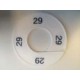 Maatring 9 cm wit/zw 29 